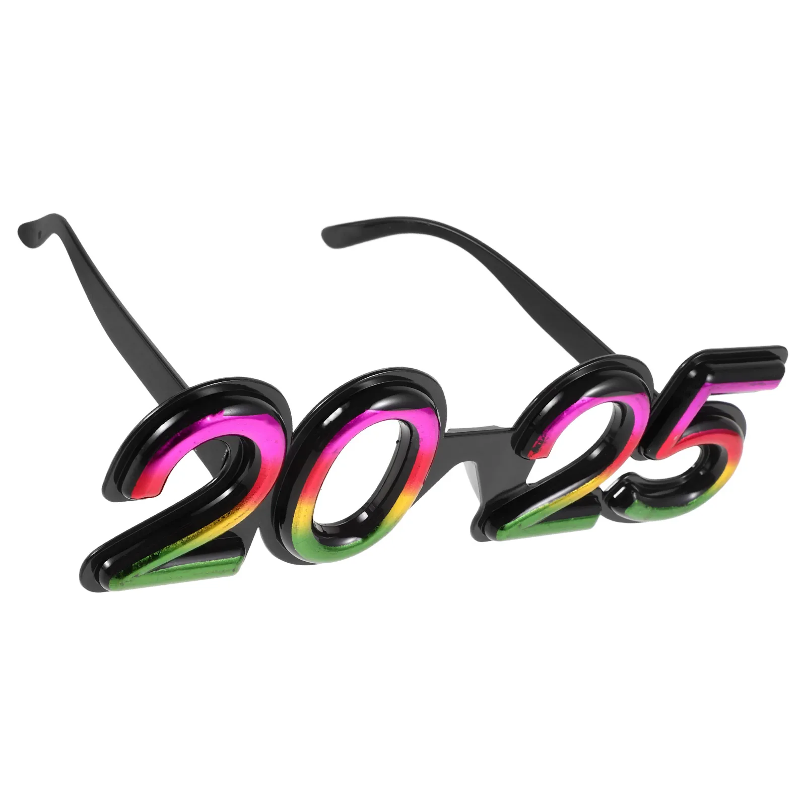 

2025 New Year Photo Prop Glasses Happy Beads Party Supplies Women PC Eye Decoration
