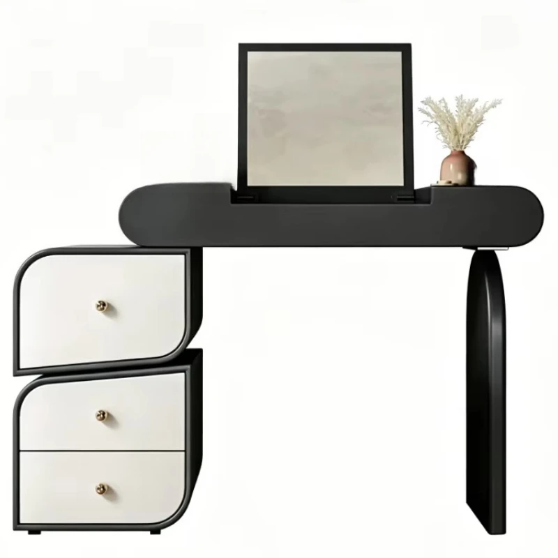 Solid wood dresser, a bedroom furniture with three drawers and a reversable mirror
