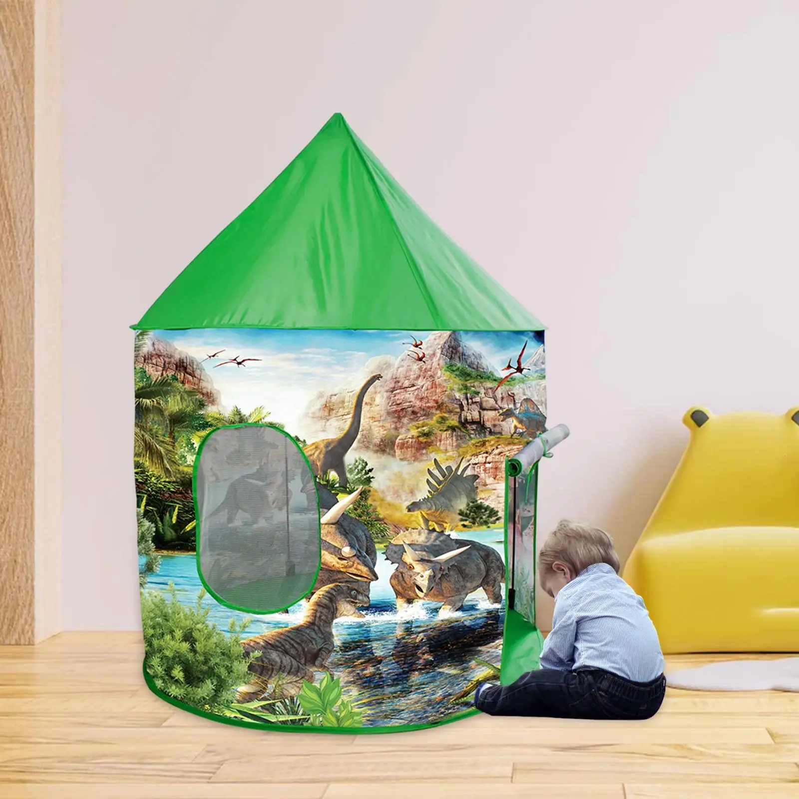 Dinosaur Play Tent Toys Kids Valentines Day Gifts for Indoor Yard Outdoor