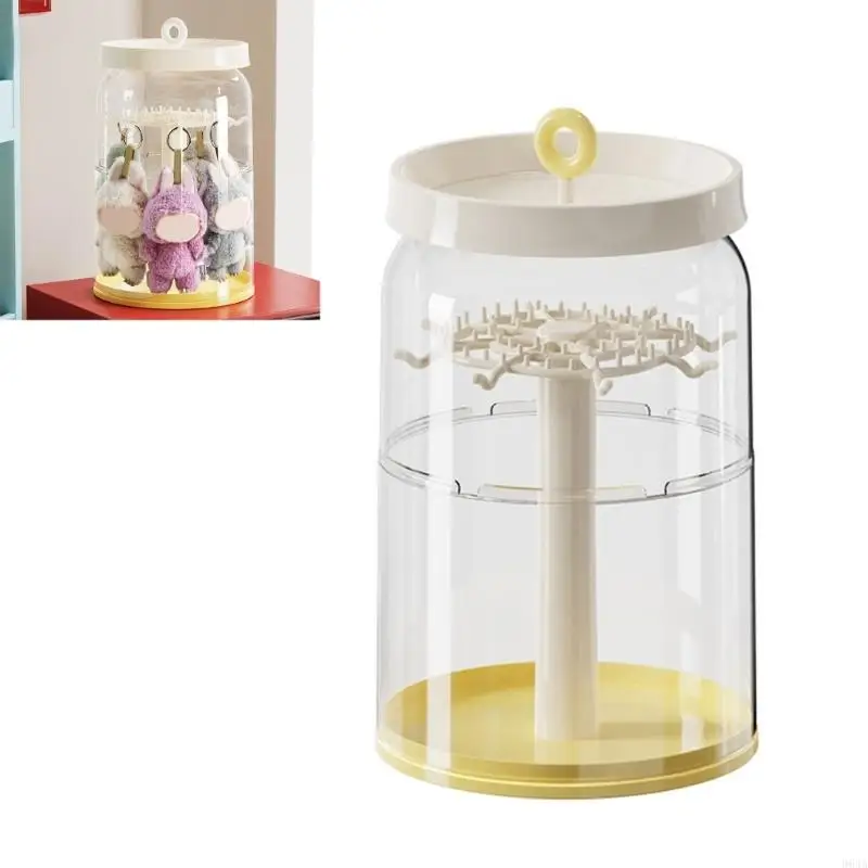 

Clear Multi Purpose Doll Showcase Coordinator Rotating Stand For Mini Figures Jewelry Display And Protectionism 964A