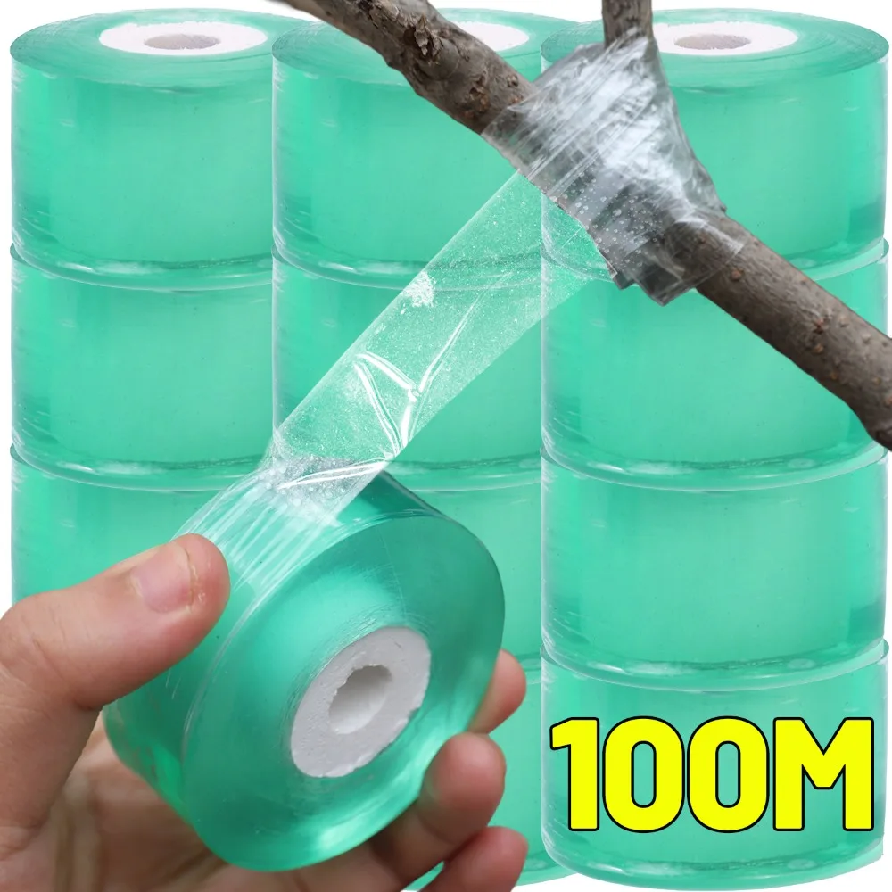 100m Garden Grafting Film Fruit Tree Plants Stretchable Self Adhesive Seedlings Protection Membrane 2/3cm Width Parafilm Tools