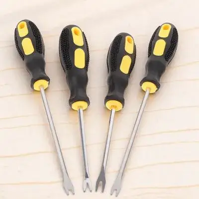 

4Pcs Nail Puller Upholstery Staple Remover Sturdy Steel Pry Nails Pliers Nail Lifter Tool for Carpet Flooring Construction Use