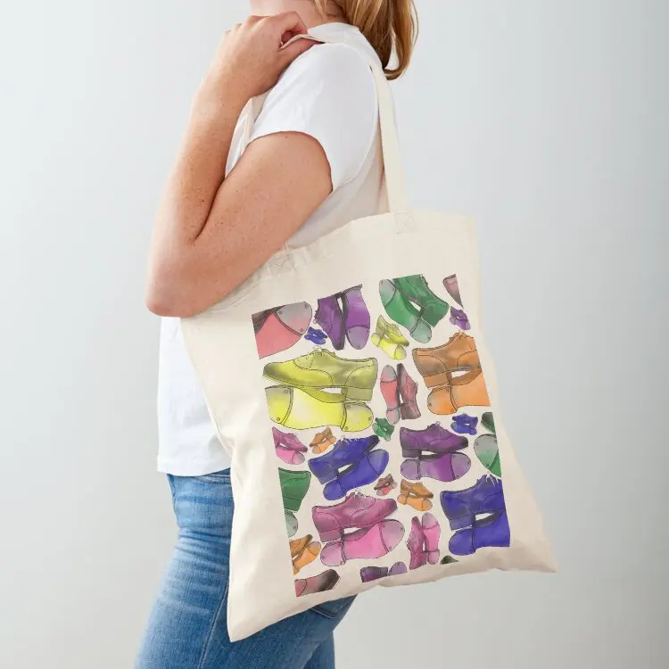 

Tap Dance Shoes Pattern in Multi Tote Bag Custom bag shopping bags foldable Gift bags Women's bag
