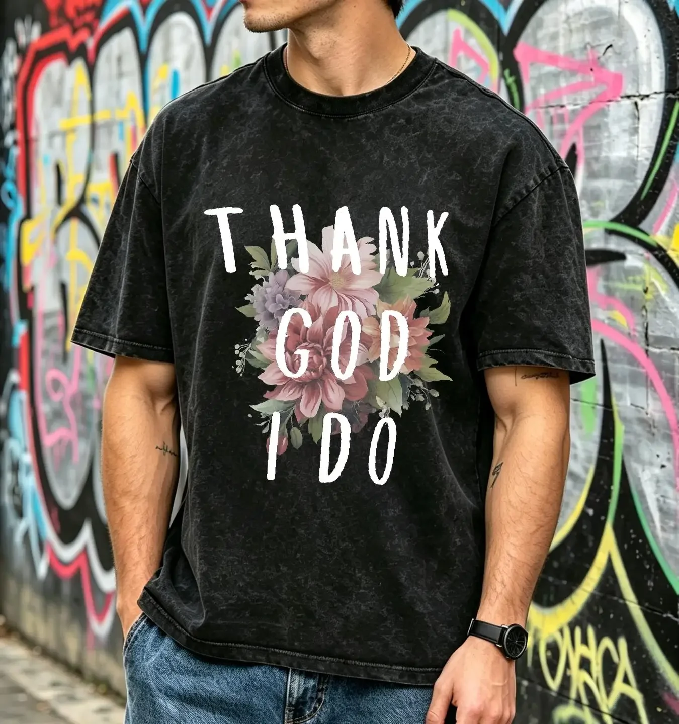 washed T Shirt Lauren Daigle Tour Thank God I Do Concert For Fan The Kaleidoscope long or short sleeves vintage Washed fashion