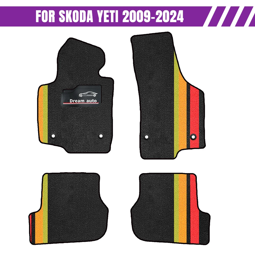 

Custom Car Floor Mats For Skoda yeti 2009–2024 Waterproof Auto Carpets Foot Coche Accessorie