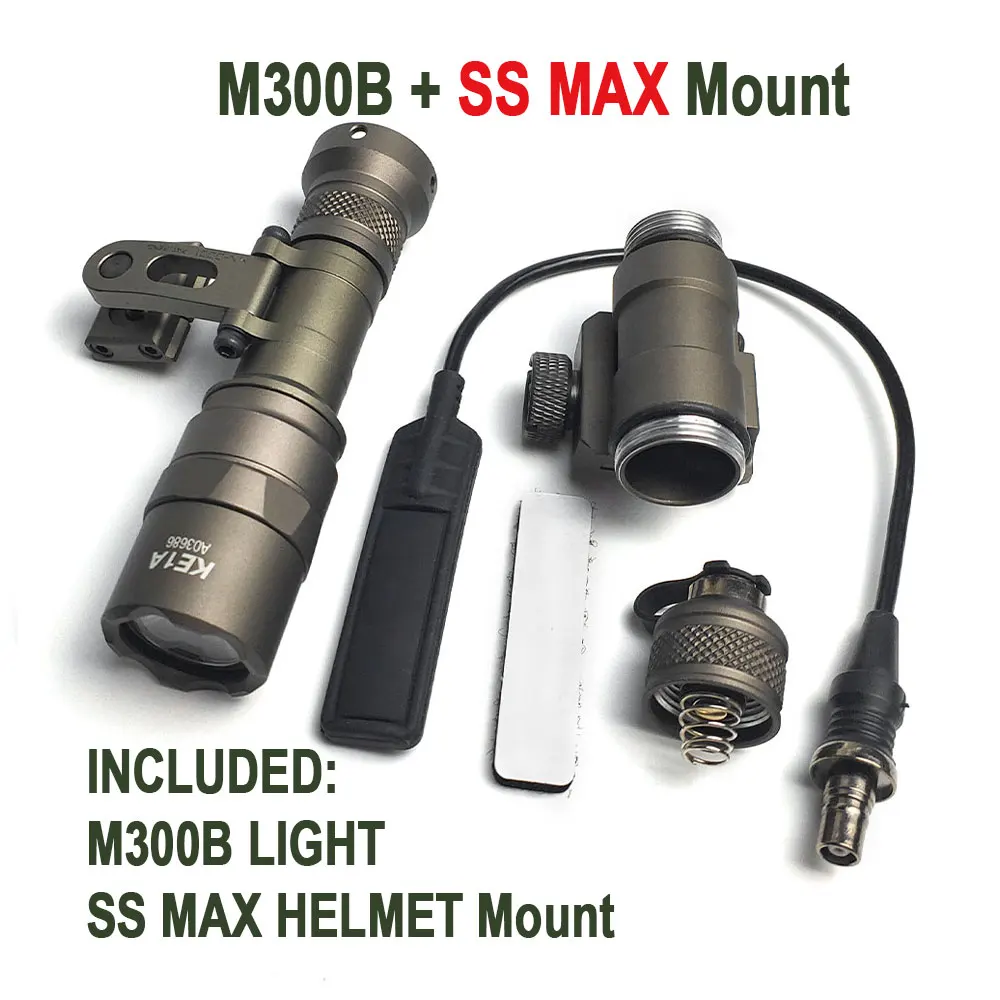 NONE Taktische ss max helm licht halterung mit m300v ir m600v ir m300b m300c m600b taschenlampe sotac ausrüstung 8
