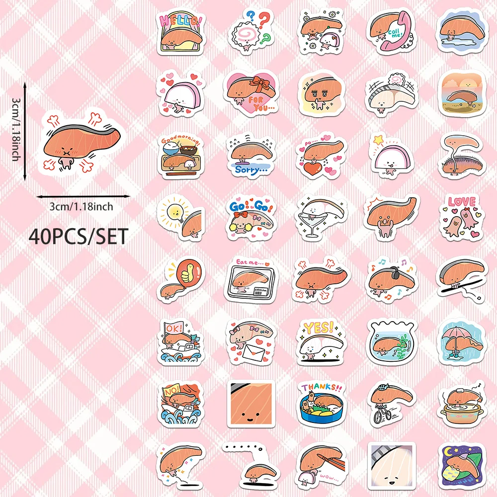 40 Pcs Cartoon KIRIMIchan Stickers Laptop Graffiti Luggage Suitcase Skateboard Phone Cute Sticker Children Decal Gift