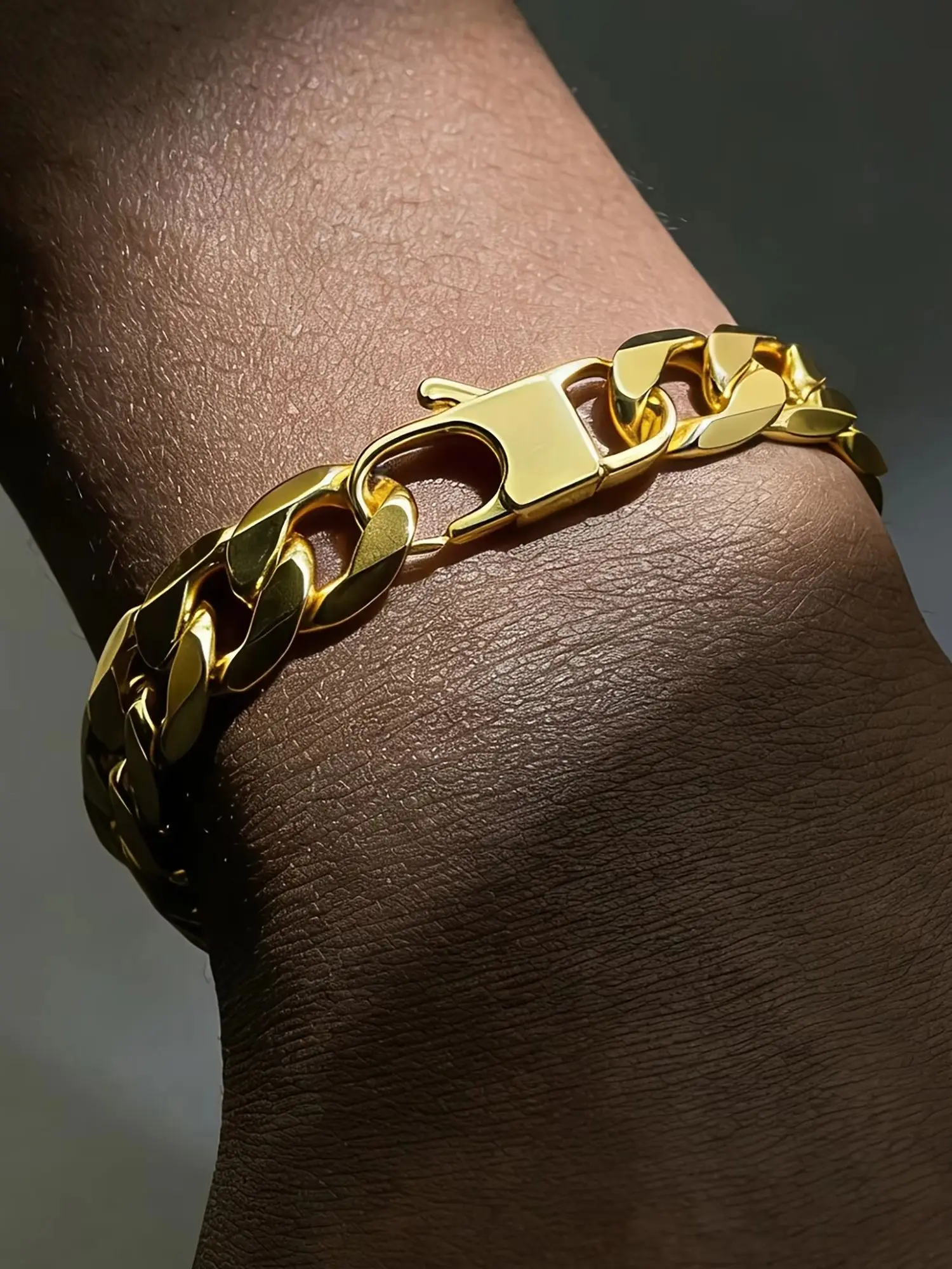 100% Edelstahl Armband 6/8/12mm Breite Curb Kette 8 Inch Silber/Gold Farbe Armband für Männliche Männer/frauen Freies Verschiffen – Detail 2