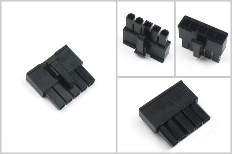 10PCS/1Lot 5557 4.2mm Single Row Black 1*5Pin 5P Male Plug Plastic Shell Housing For Car Computer Power Connector