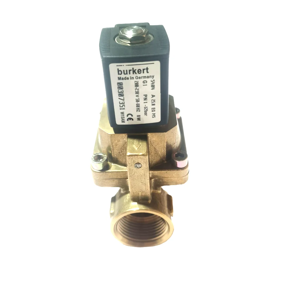 6281 Series Burkert Solenoid Valve 00322523 G1/4 Flow Hole 10 00322524 00322525 Brass Valve Body 2-Position 2-Way