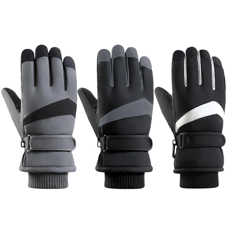 Winter Ski Gloves Non-slip Waterproof Motorcycle Cycling Outdoor Thick Warm Space Cotton Cold Resistant Snow Sports Gloves