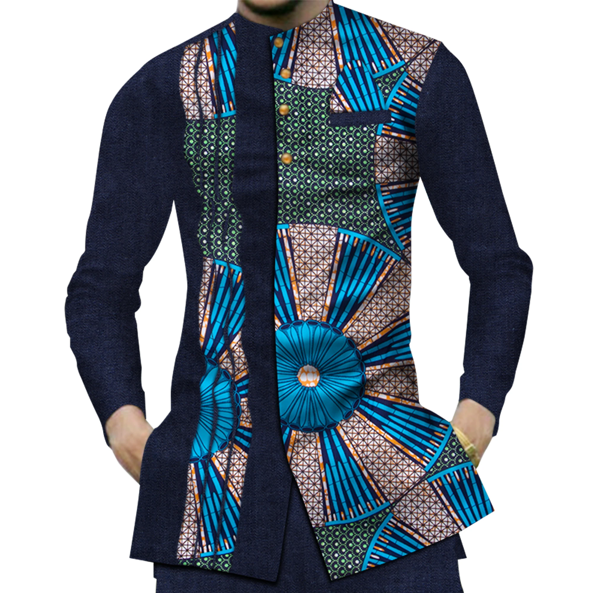 Casual 100% Cotton Mens Africa - Dashiki Shirt Men ulasan dan harga