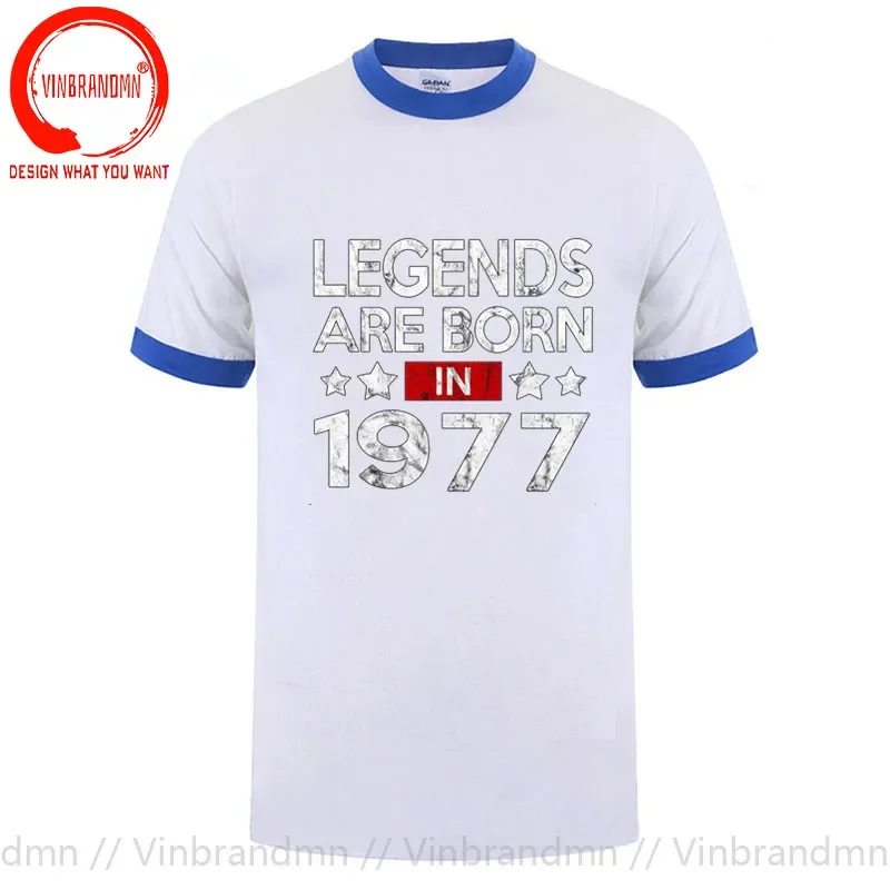 Stylish Distressed Vintage Legends are born in 1977 T shirts father's day best gift Retro 1977 T-shirt dad 42nd birthday apparel