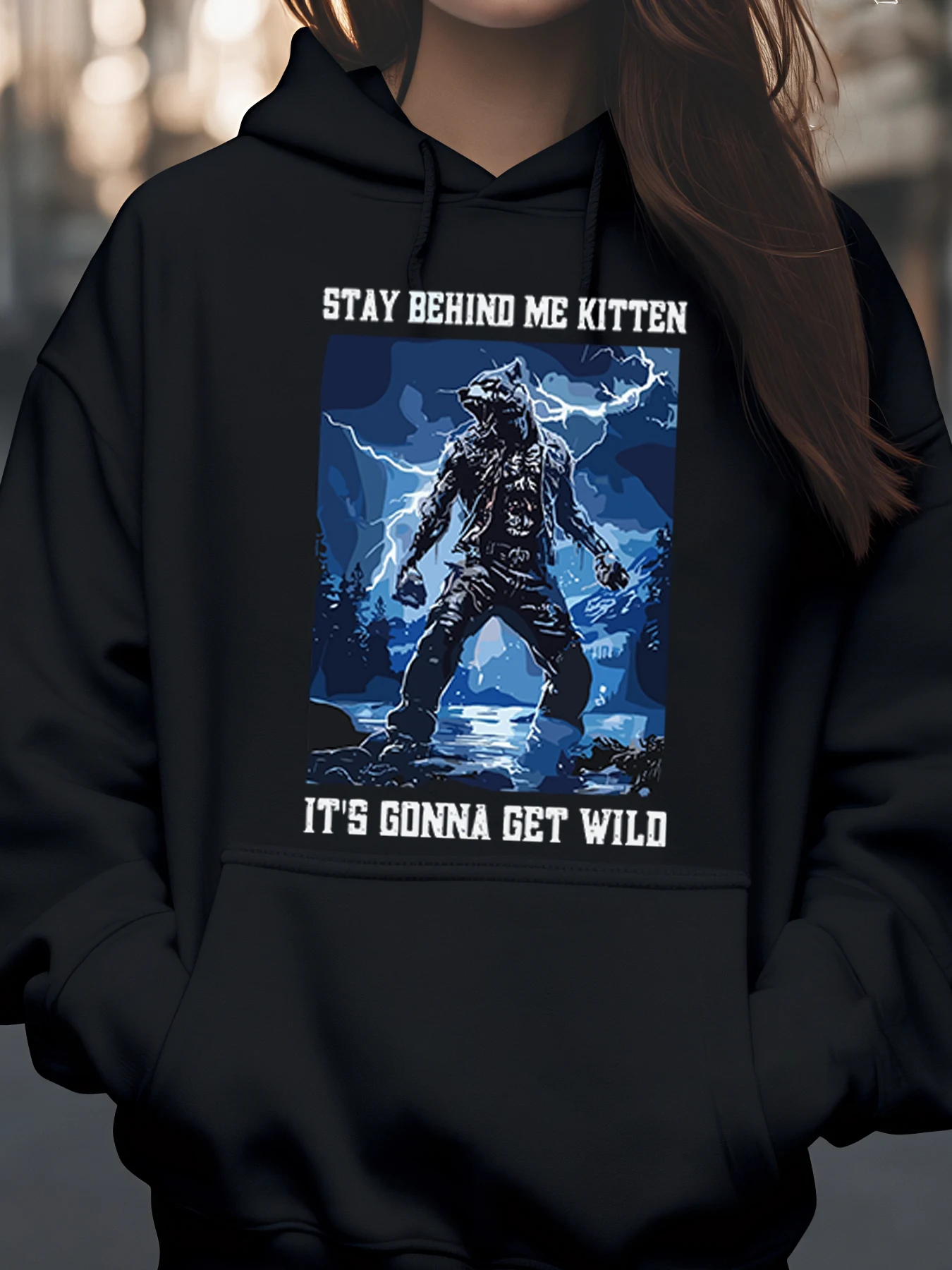 

Толстовка с графическим принтом «Человек-волк», костюм на Хэллоуин, праздничная одежда, повседневная одежда унисекс для взрослых