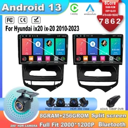Radio Multimedia con GPS para coche, reproductor con Android 13, estéreo, Carplay, 4G, 7862CPU, para Hyundai ix20 ix-20 2010-2023 Auto MT