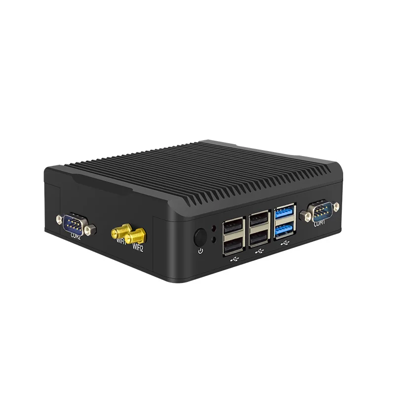 YCTipc N5095 N2940 J4125 Micro Desktop Computer Industrial Control Fanless Computer Dual Network Ports and Four Serial Ports
