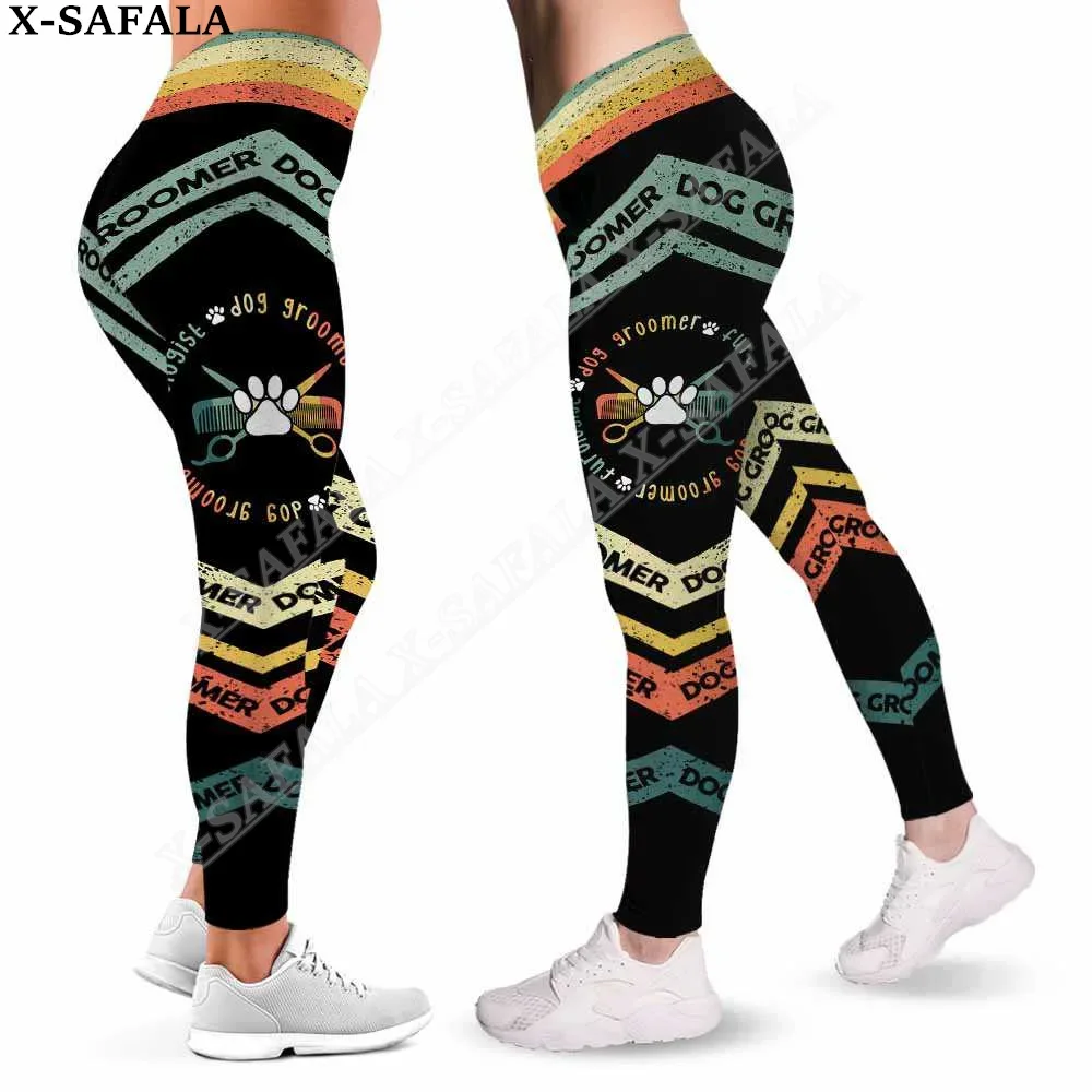 Dog Style Grooming Salon Pet Groommer Hairdresser Legging 3D Print Women Yoga Pants Girl Leggings Summer Sports Fitness Wear-23