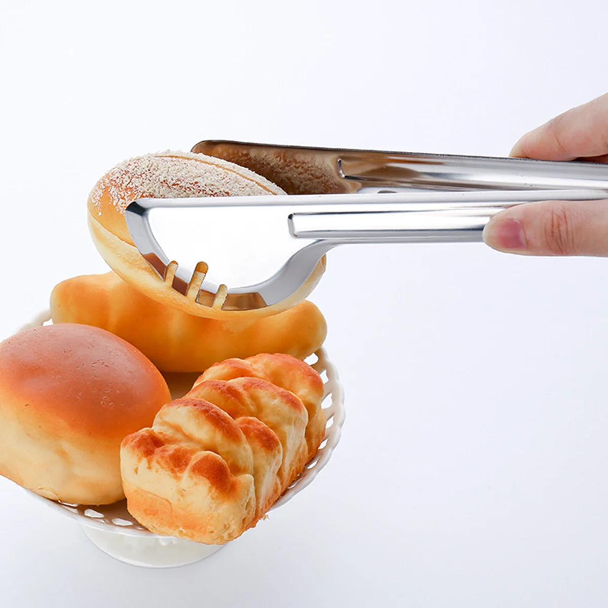 

Stainless Steel Barbecue Clip 9Inch Food Grade One Piece Hollow Shovel Oil Sieve Round Tip Egg Clipper For Steak Pizza