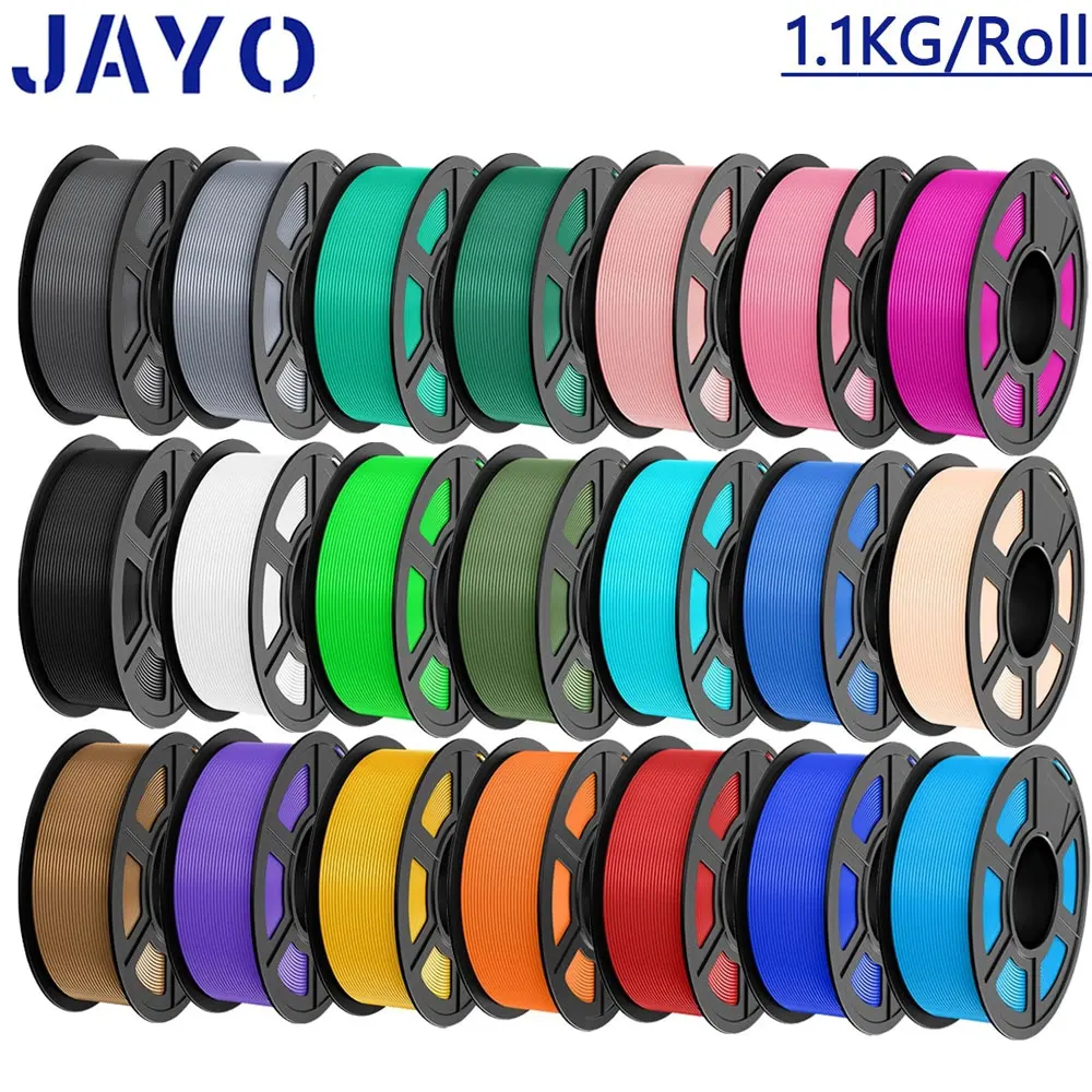 JAYO PETG/PLA PLUS/Hochgeschwindigkeits-Matt-PETG/PLA-Filament 1,75 mm, blasenfrei, glatt, mehrere Farben optional für 3D-Druck, 10 Rollen
