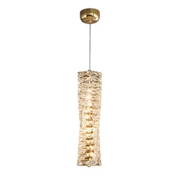Luxury Crystal Pendant Light Small Chandelier Bedroom Bedside Lamp Postmodern Minimalist Single-Head Living Room Decor
