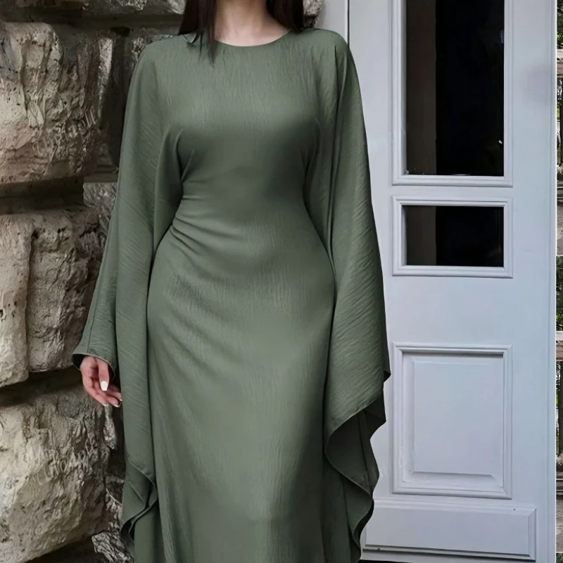 

Temperament Elegant Solid Color Long-sleeved Dress Dress Women's Clothing 2025 Autumn and Winter