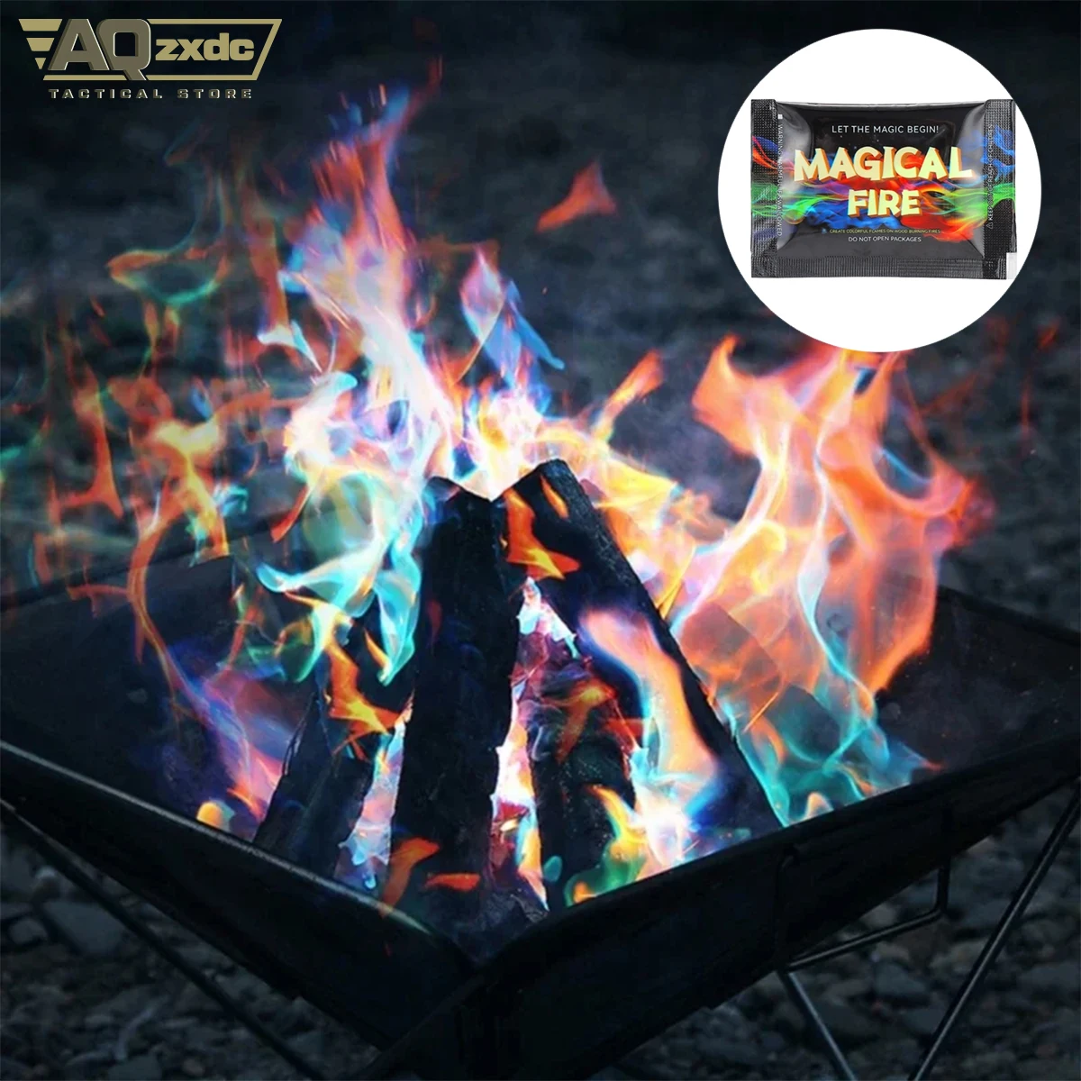 

Outdoor party color flame powder magicfire party decoration suitable for fire pits, bonfires, outdoor fireplaces