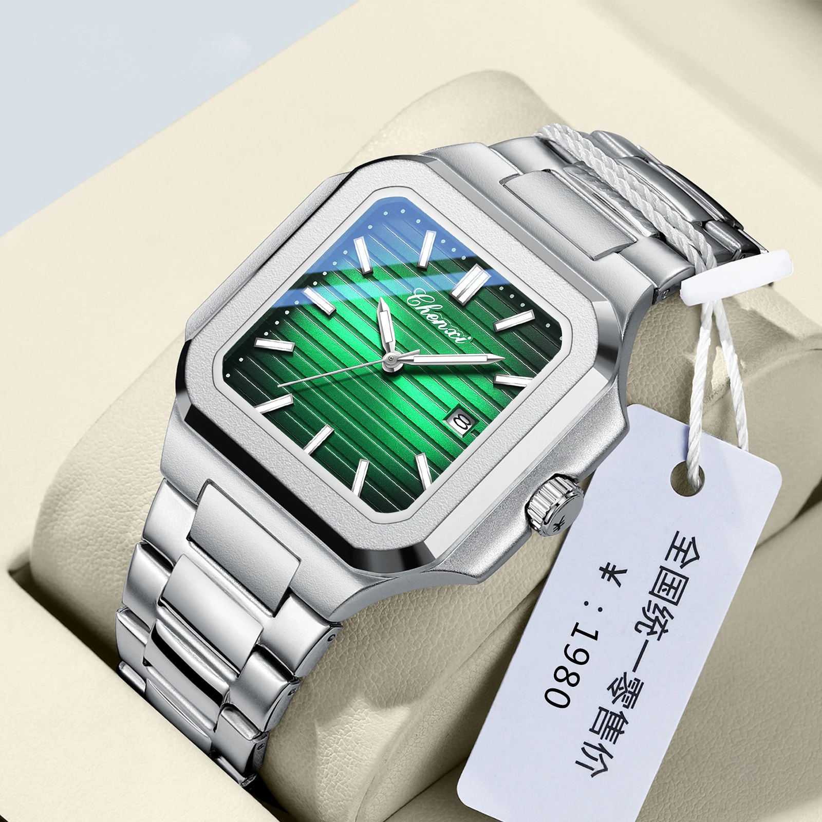 UTHAI CQ419 Fashionable Men watch square business waterproof luminous quartz watch light luxury clock gift，watches for man