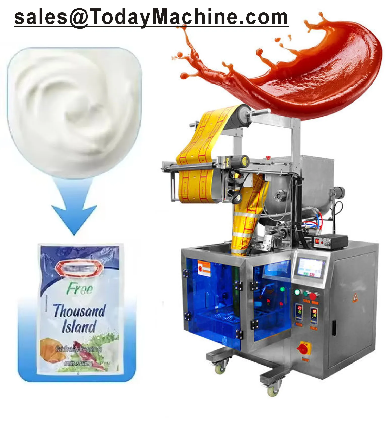 Small Vertical 4-Side Seal Liquid & Gel Sachet Packaging Machine