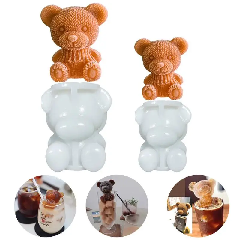 Ice Maker Easy To Use Silicone Mold Convenient Candy Dough Molds Multipurpose Bear Cake Baking Mold Flexible Chocolate Cake Mold