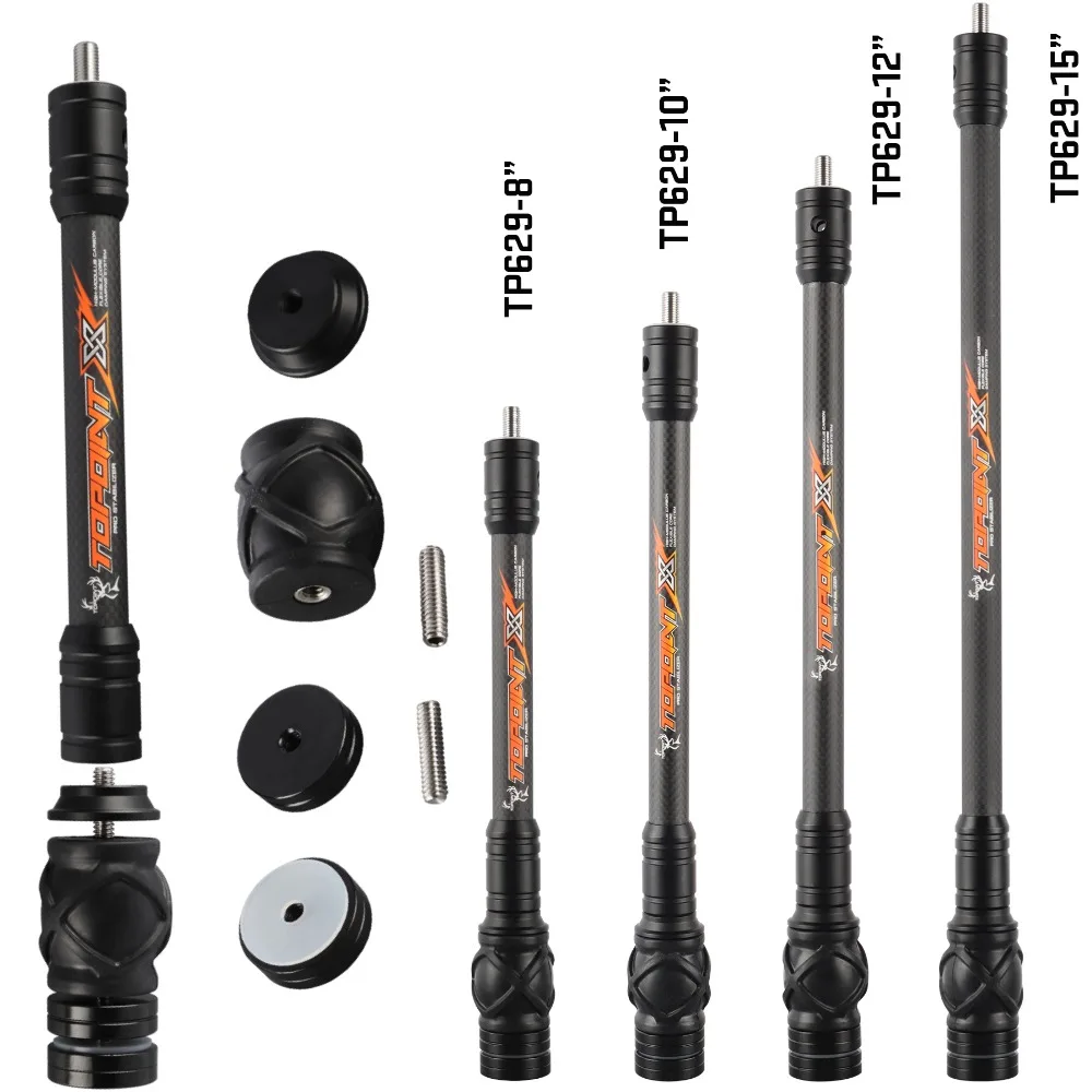 

8/10/12/15 дюймов стабилизатор лука для стрельбы из лука с ЧПУ из алюминиевого сплава 3K угольный демпфер вибрационный редукционный составной изогнутый лук для стрельбы охоты