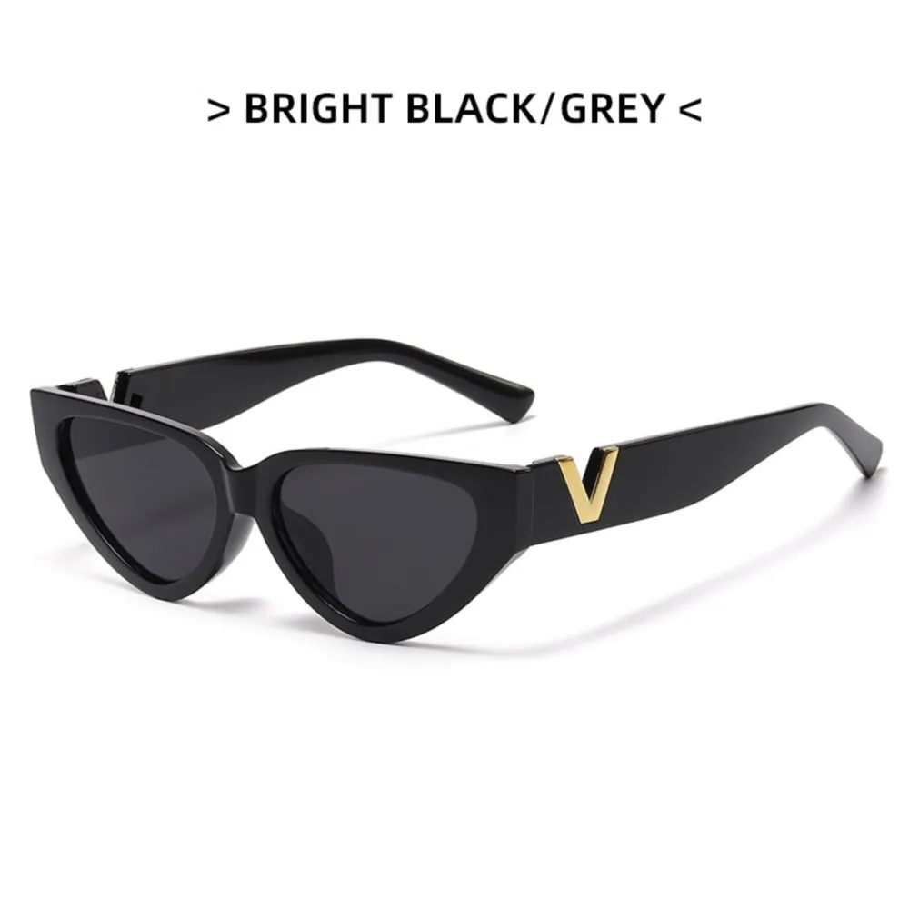 Luxury Glamour Women Brand Sunglasses 2025 New Fashion V Designer Glasses kittenEye Stylish Runway Ladies Eyewear UV400 image 5