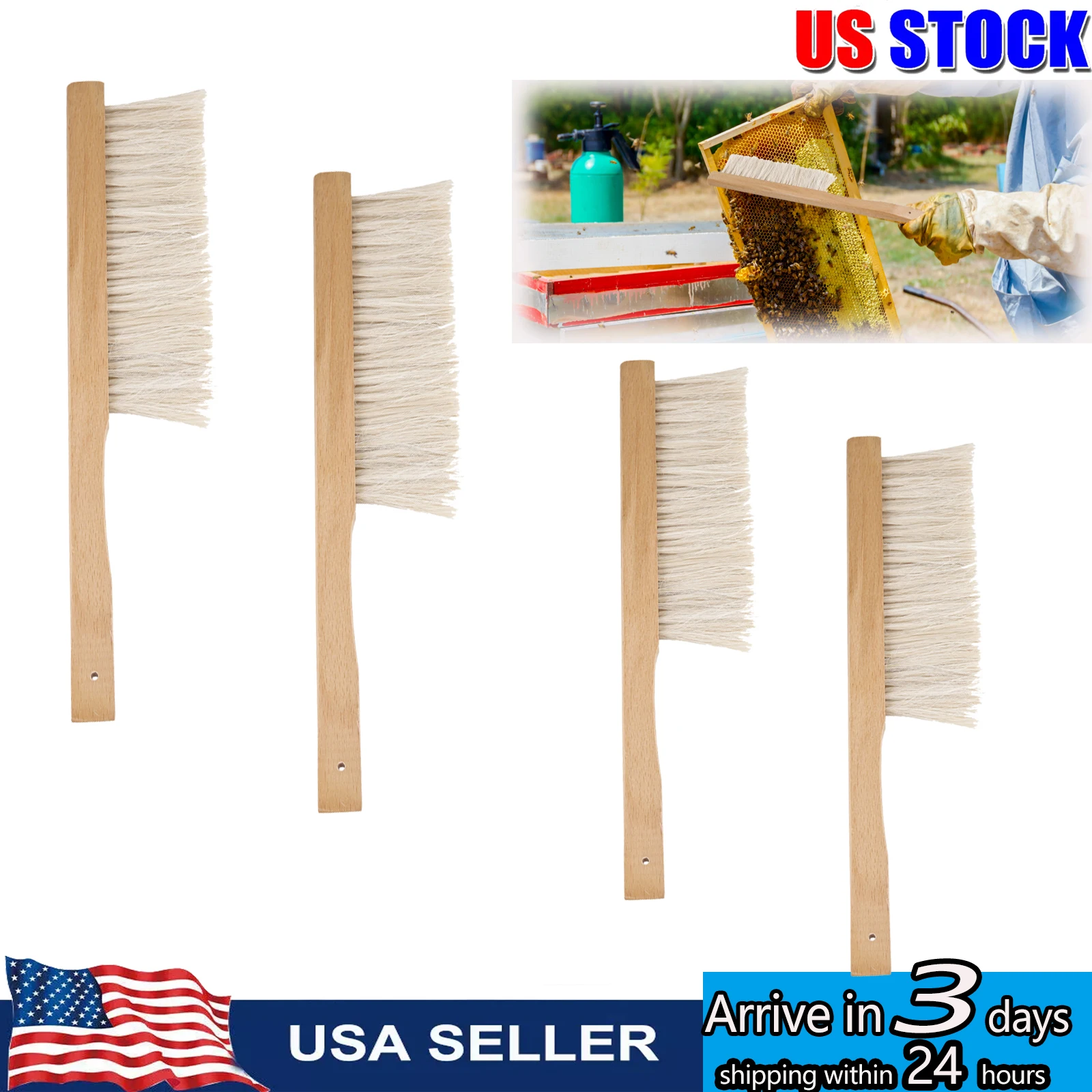 

Bee Brush Wooden Handle Brush Beekeeper Tool Beekeeping Equipment Bee Hive Brush For Bee Keepers