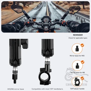 ユニバーサルオートバイミラー角度調整可能な折り畳みハンドルバーサイドミラーアドベンチャーダートストリートバイクATVと互換性 10ベストセールスニトロRCオートバイ-7
