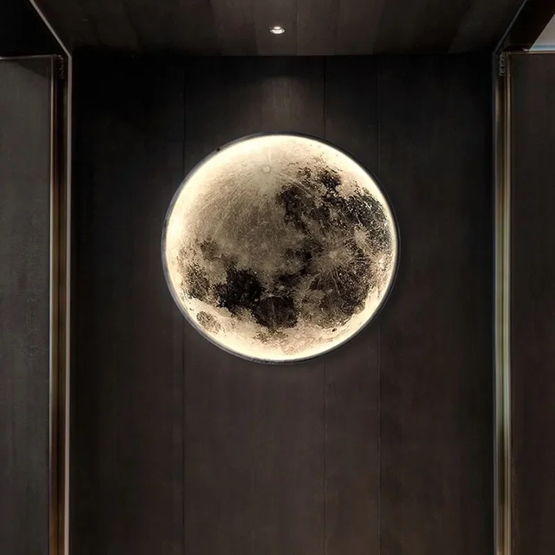 for Designer Modern Cross Border E Commerce Bedside Lamp Moon Wall Lamp Minimalist Mural Lamp Living Room Decorative