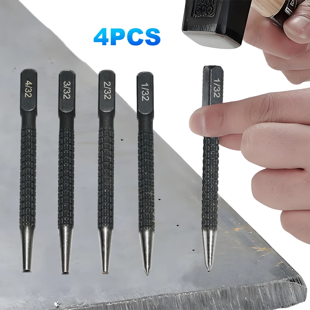 Liga de aço prego perfurador buraco localizador multiuso prego setter punch e centro perfurador conjunto posicionamento perfurador para plástico madeira metal