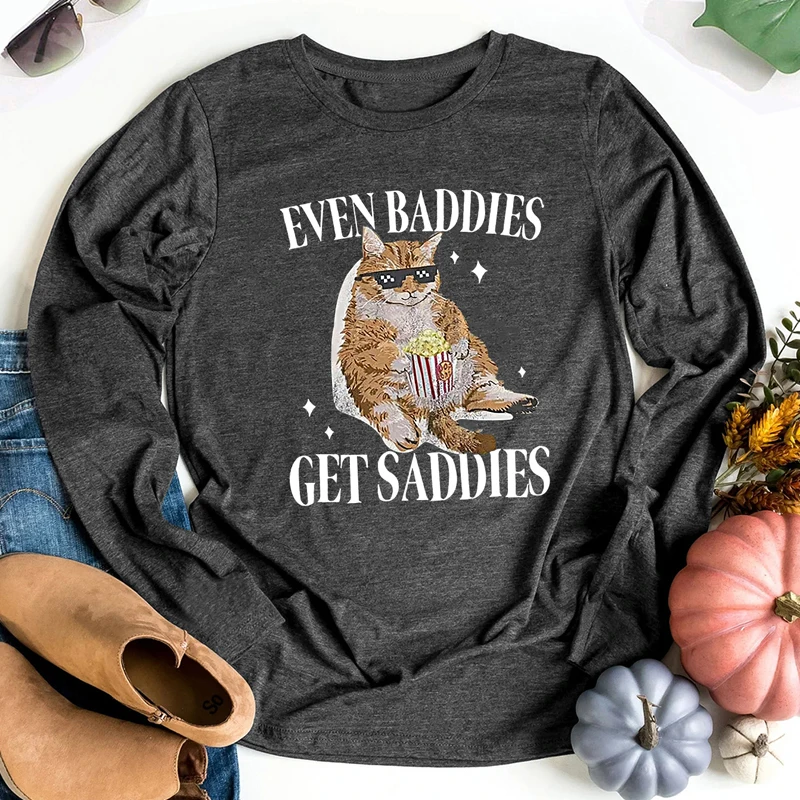 

Cotton printed Cartoon Duck long sleeved T-shirt top, women's long sleeved base shirt, women's autumn and winter collection