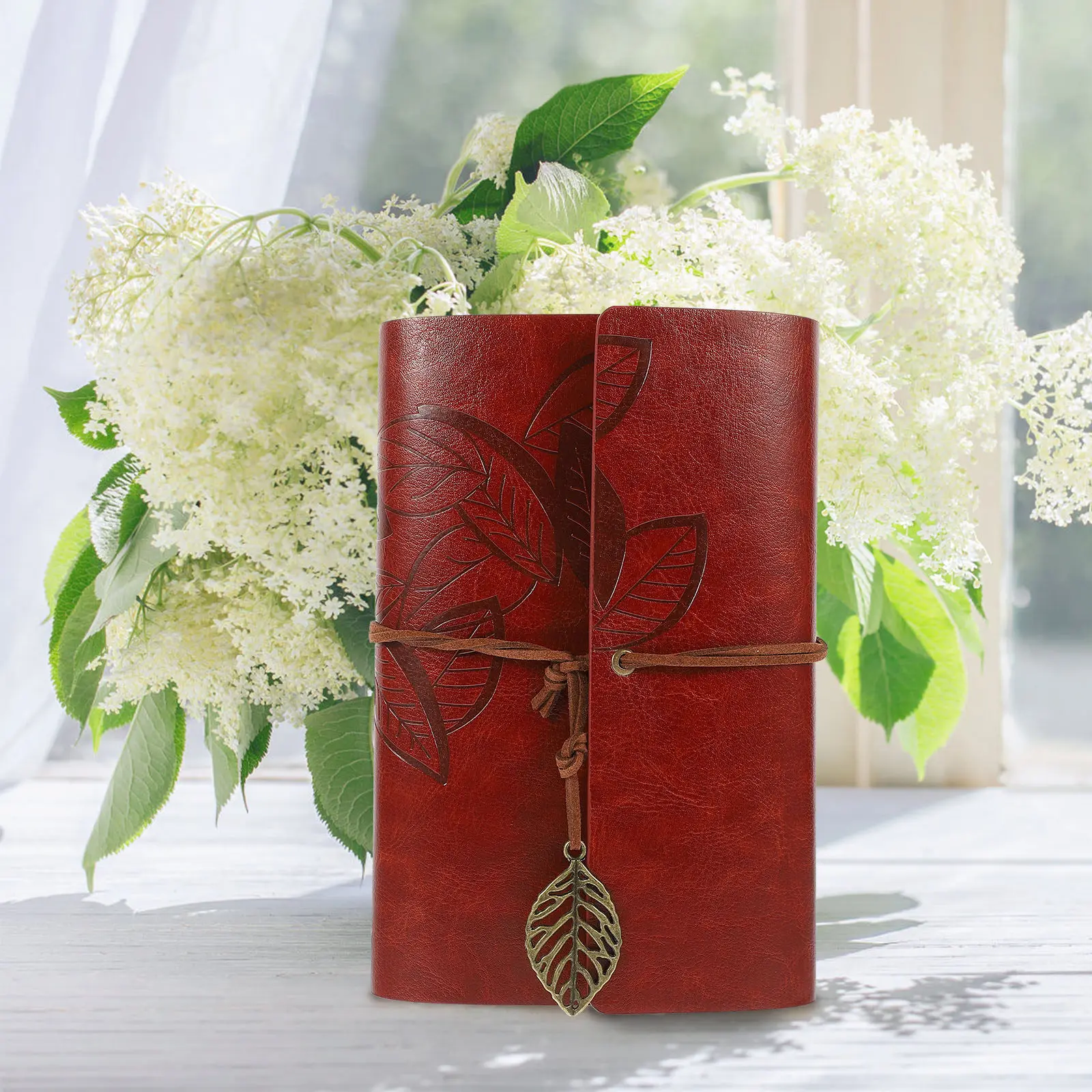 Vintage Leaf Notebook Creative Multipurpose Writing Journal Lightweight Travel Diary Notepad Daily Plan Notebook Smooth Paper