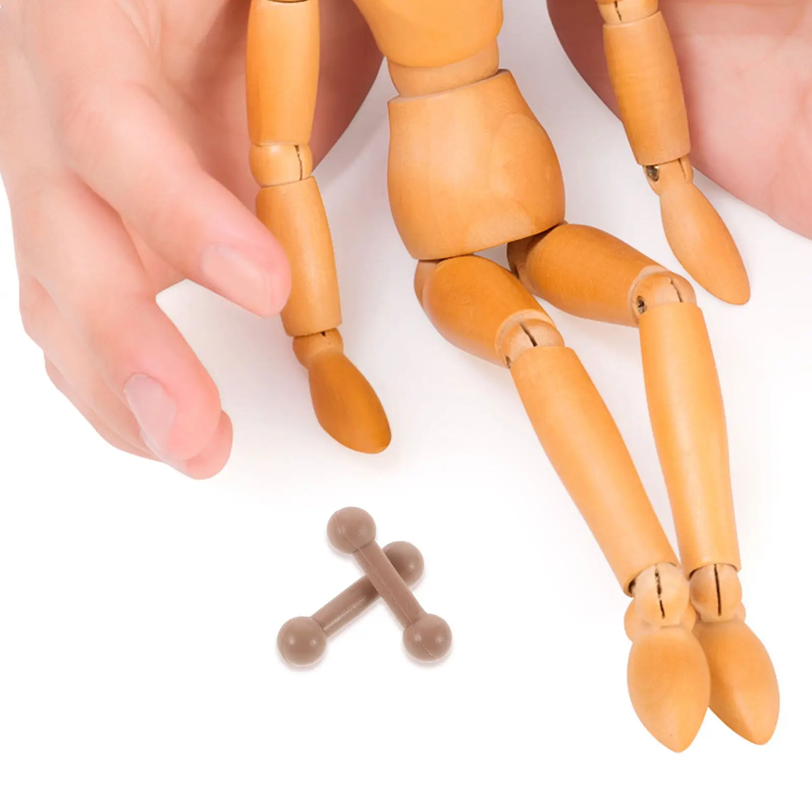 1:6 Scale Soldier Foot Extender Set – 2pcs Miniature Action Figure Foot Connector for Height Adjustment & DIY Display