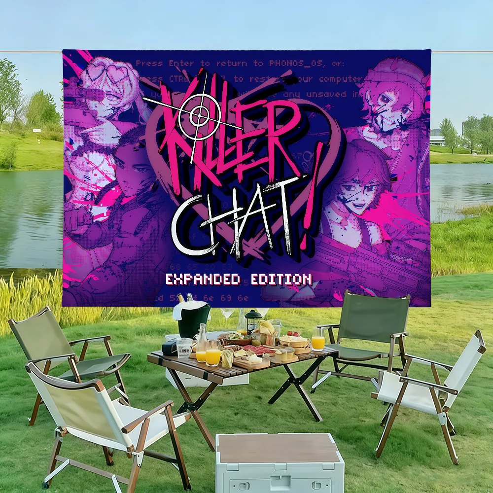 Game K-Killer Chat Flag Wall Decorations Home Decor Suitable For Living Rooms Bedrooms Dormitories Parties And Holidays