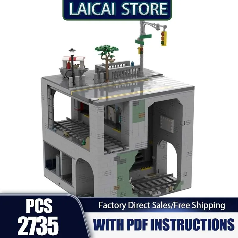 City Street View Moc Building Blocks New York Subway Extension Model Technology Bricks DIY Assembly Toys Construstion Holiday