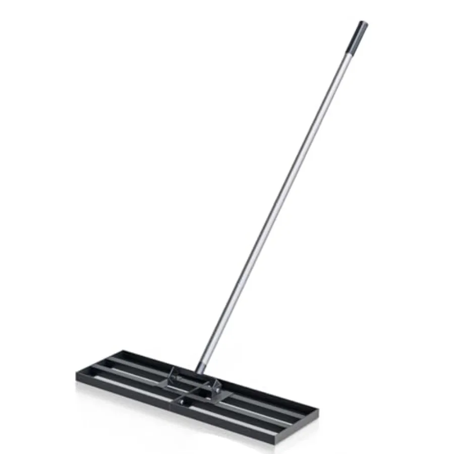 

Lawn Leveling Rake 30" x 10" with 78" Adjustable Stainless Steel Handle - Heavy Duty Wide Leveling Tool for Large Areas Grass a