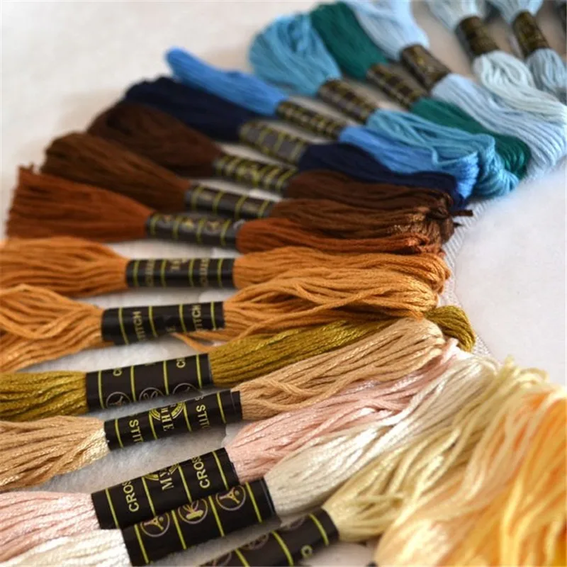 Mehrfarbiger Kreuzstichfaden, metallische Kreuzstichverdrahtung, goldener Stickgarn, DIY, Handnähen, Stricken, Stickereisorgung – Detail 5