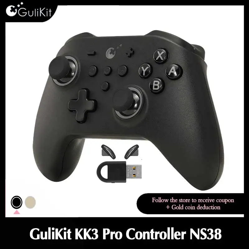 

GuliKit KK3 Pro Controller KingKong 3 Gamepad NS38 with Hall Effect Joysticks & Triggers for Windows Nintendo Switch Android iOS