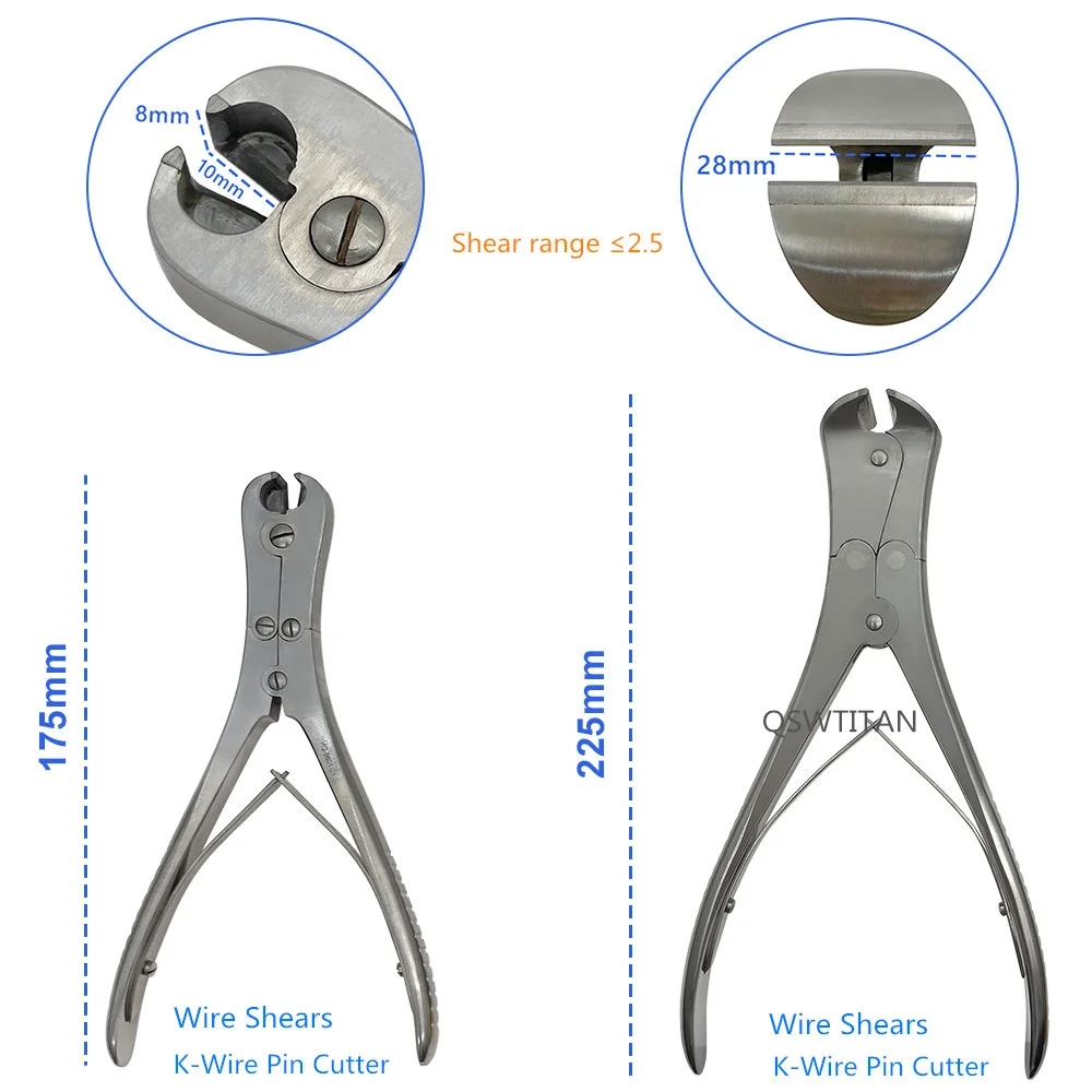 1pc Double Jointed  Wire Cutter Scissors Bevel Shears Bone Surgical Instruments Orthopedic scissors