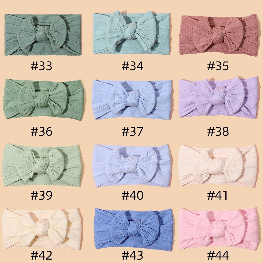 Bulk 600pc/lot Cable Knit Nylon Bow Head wraps,Nylon Baby headbands,wide nylon headbands,Girls headbands,Kids Knot bow headwear