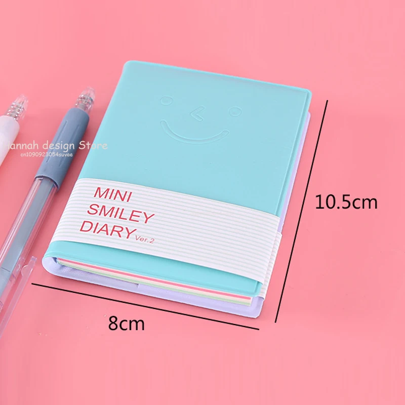 Sorriso caderno equipado duro copybook cor diário livro bloco de notas kawaii papelaria presente zakka material de escritório material escolar diário