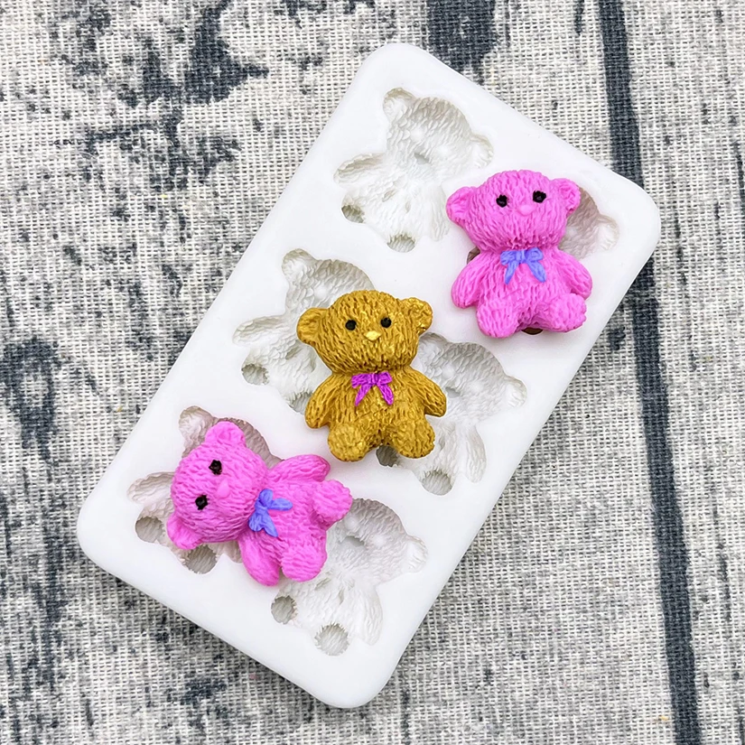 Bear Silicone Cake Baking Mold Sugarcraft Chocolate Cupcake Resin Tools Fondant Decorating Tools