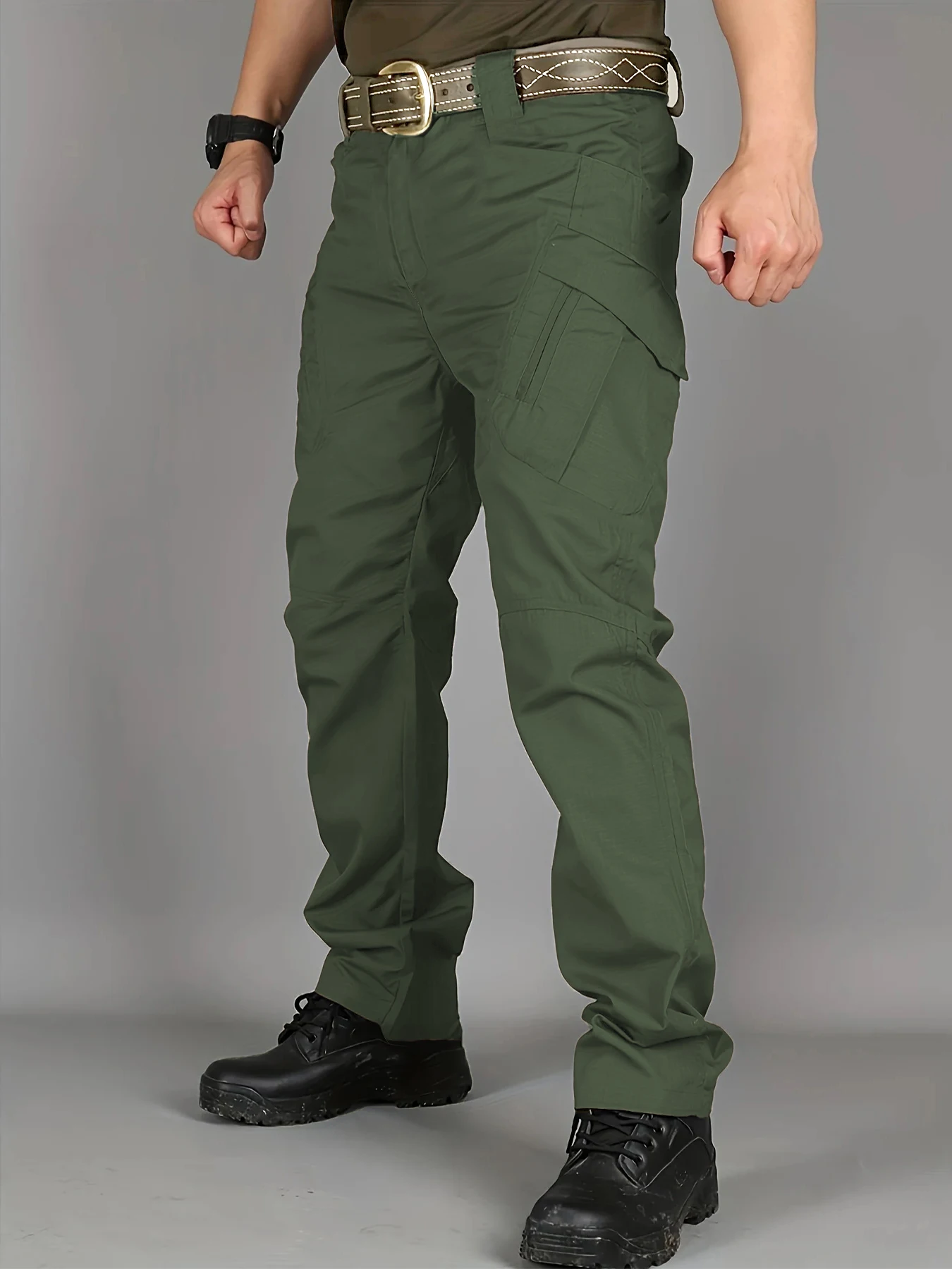 

Men's high-quality lightweight tactical work pants - tear resistant all season hiking pants with multiple pockets