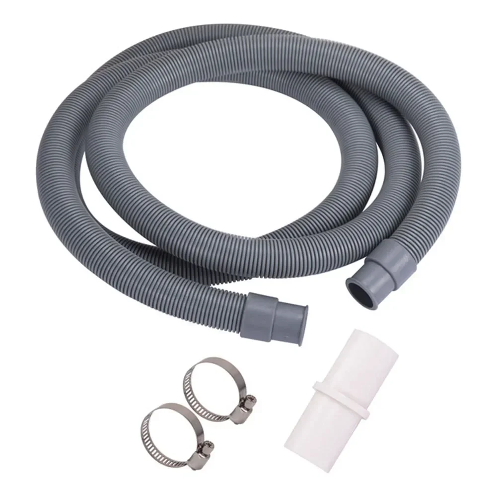 1M Universal Washing Machine Dishwasher Drain Waste Hose Extension Pipe Kit  Bathroom Fixture Drain Hose Kit