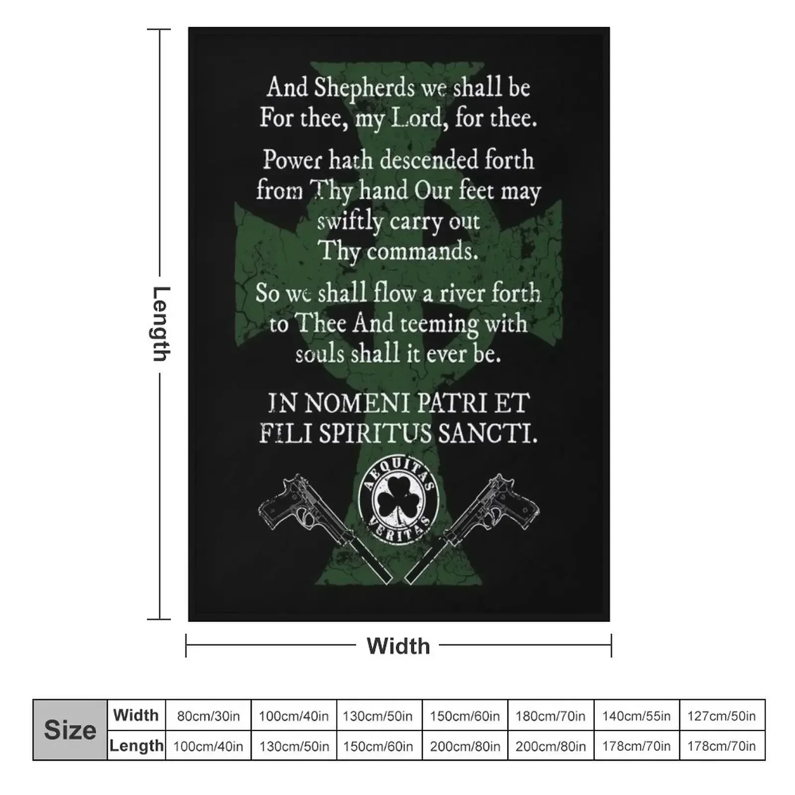 Boondock Saints prayer Throw Blanket Personalized Gift warm winter Decorative Sofas halloween Beautifuls Flannel Fabric Blankets